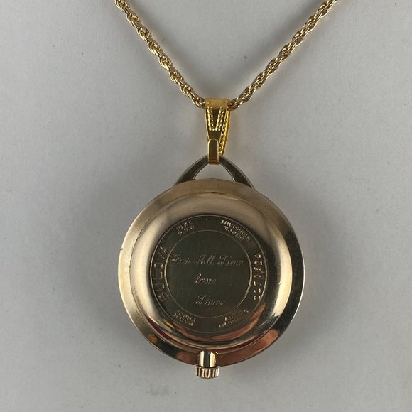 Vintage Bulova Pendant or pocket Watch in 10K rolled gold Working 1965 M5 - Picture 3 of 8
